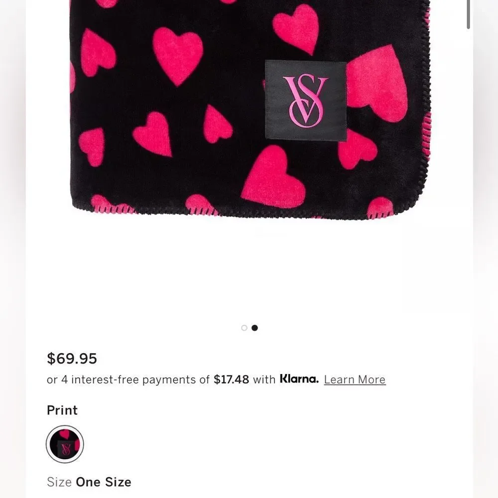 Heart plush blanket